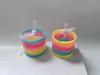 Mini Smiley Face Rainbow Spring Toy 3.2x3.5CM for Children