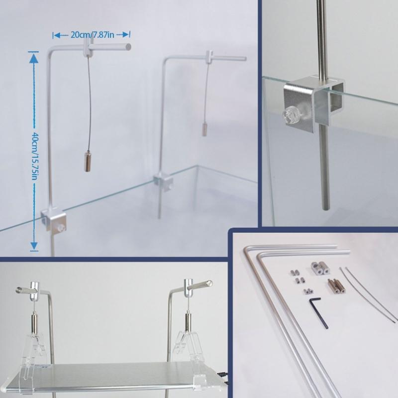 Universal Fish Tanks Lamp Mounting Frame Simple Installation Durability Aluminum Aquariums Light Support