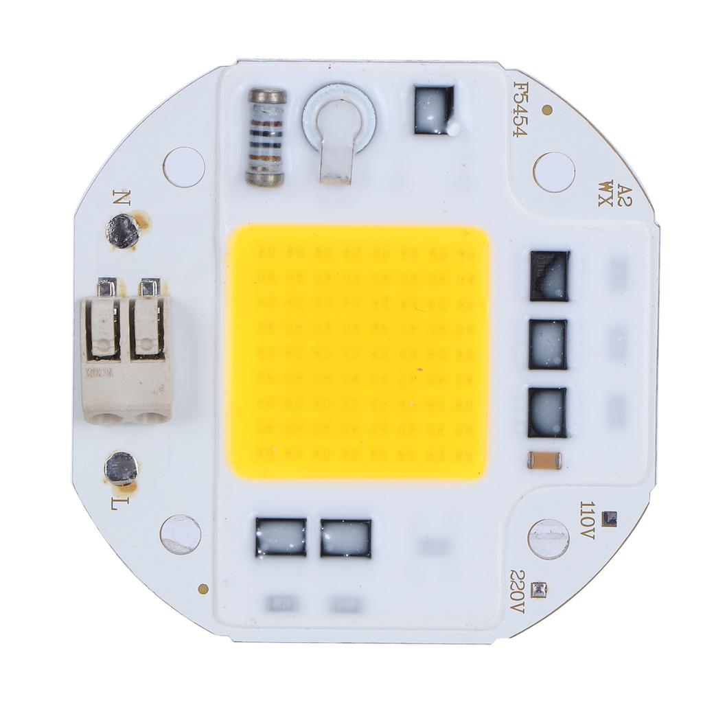 AC220V 50W Integrated Chip Light Source High Bright COB Bead   Bulb Warm White