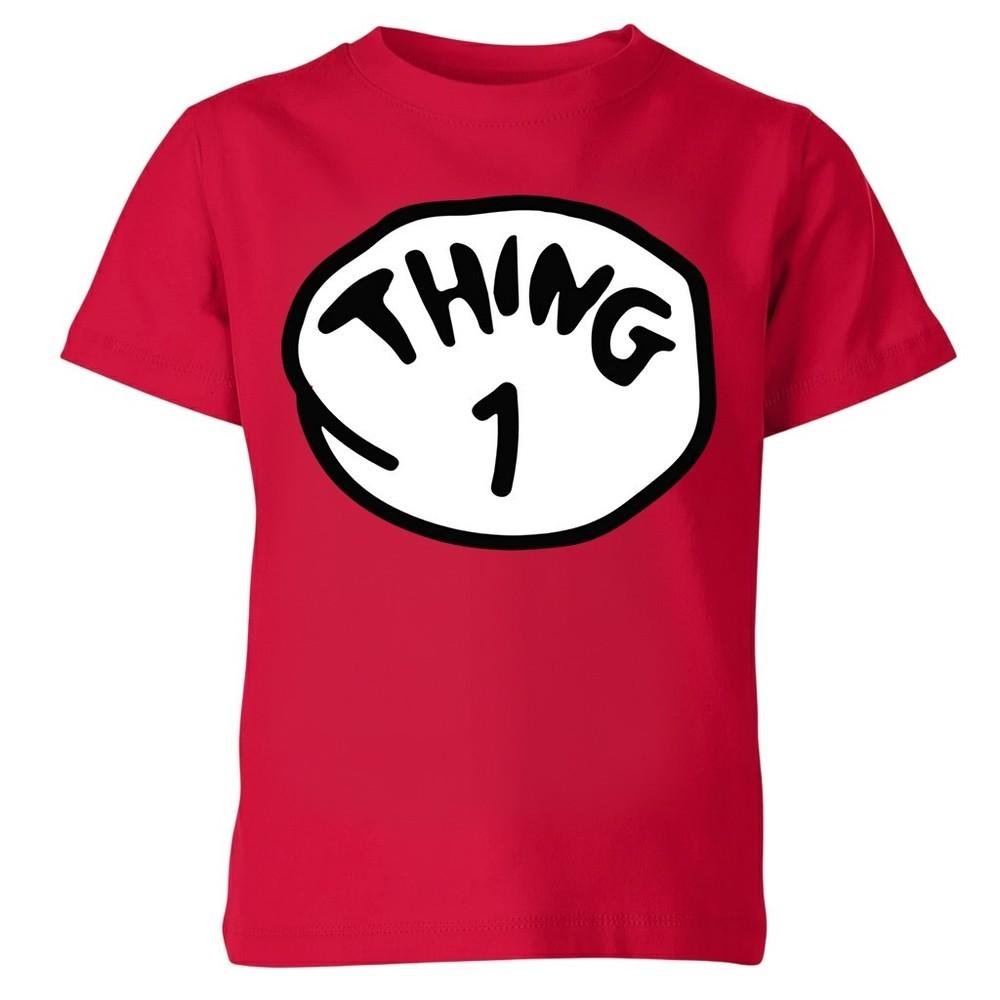 Thing One 1 And Thing Two 2 Unisex Kids Tshirt Funny Book Day Costume Xmas S