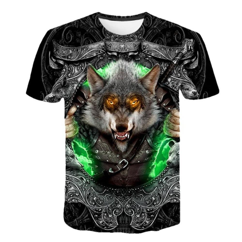 

Animal Pattern 3D Digital Printing Men s Street Trendy Round Neck Short Sleeved T-shirt 6XL