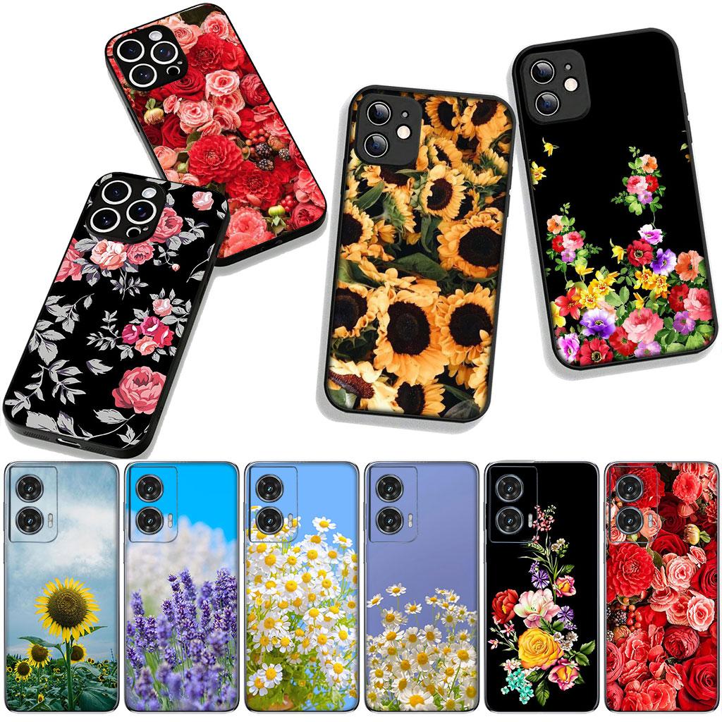 Daisy Sunflower Rose Flower Lavender for Samsung Galaxy A25 A37 A57 A12 A14 A31 A41 A50 A51 A70 A71 A72 A04 Note 20 9 8 10 Case