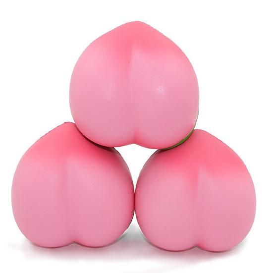 Peach Slow-Rising Squeeze Toy Soft PU Fidget for Stress Relief Realistic Fruit-Shaped Decompression Gadget Photography Prop Novelty Gift for Anxiety