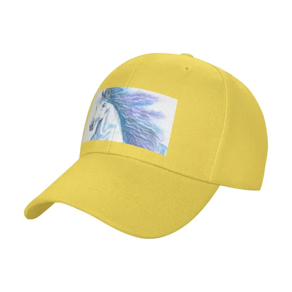 Mystery Horse with Blue and Purple Unisexe Baseball Cap Hip Hop Luxury Caps Beach Bag Sailor Cap for Unisex Designer Unisex Women's