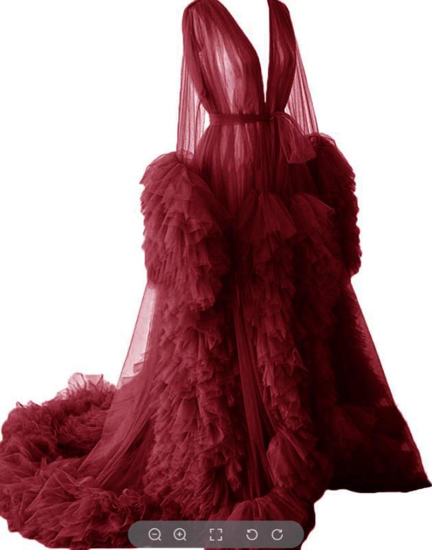 Vestido de noite decote em V malha fina vestido de maternidade saia longa roupa para foto em estúdio roupão matinal sexy mulher