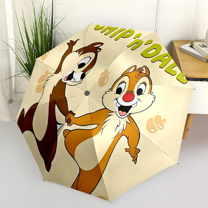 

Chichi and Dali Themed Travel Umbrella-8 Ribs Automatic Opening and Closing, Portable Folding Design, Compact and Stylish Umbrella
