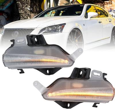 Compatible Lexus and RC LED Flowing Door Mirrors with Sequential Turn Clear Genuine Bulb Warning Set of 2 Japanese Hotimp® IS, CT, GS, LS, Signals,