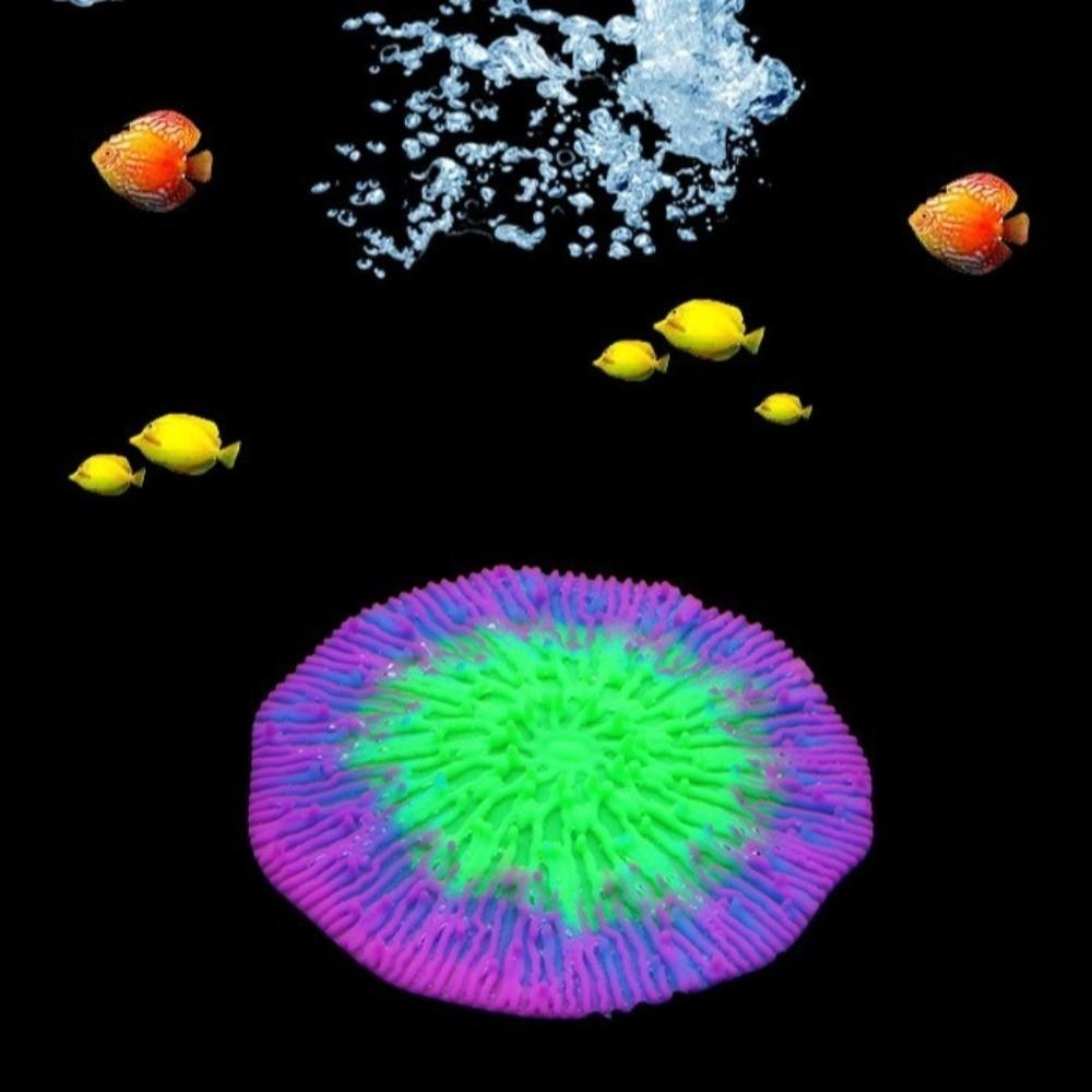 Decorative Realistic Silicone Coral Plant Fluorescence Non-Toxic Luminous Coral Colorful Simulation Coral Home Ornaments