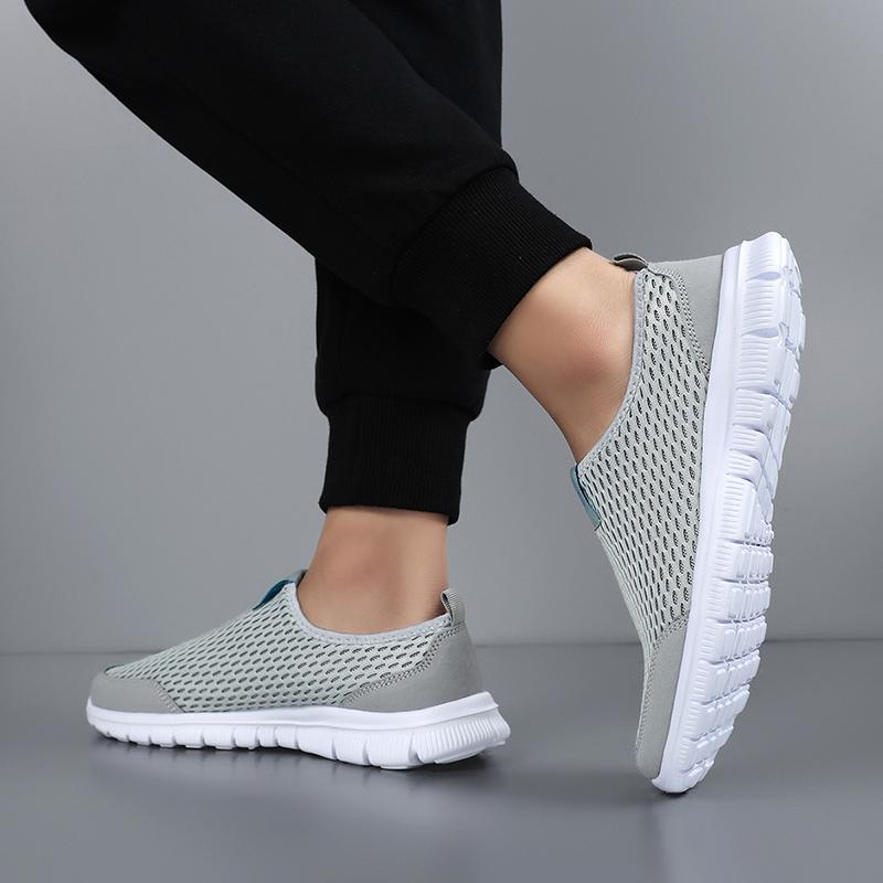 Men's Breathable Mesh Sports Shoes with Perforations, Single-net Casual Men's Shoes, Lightweight One-piece Mesh Surface Shoes