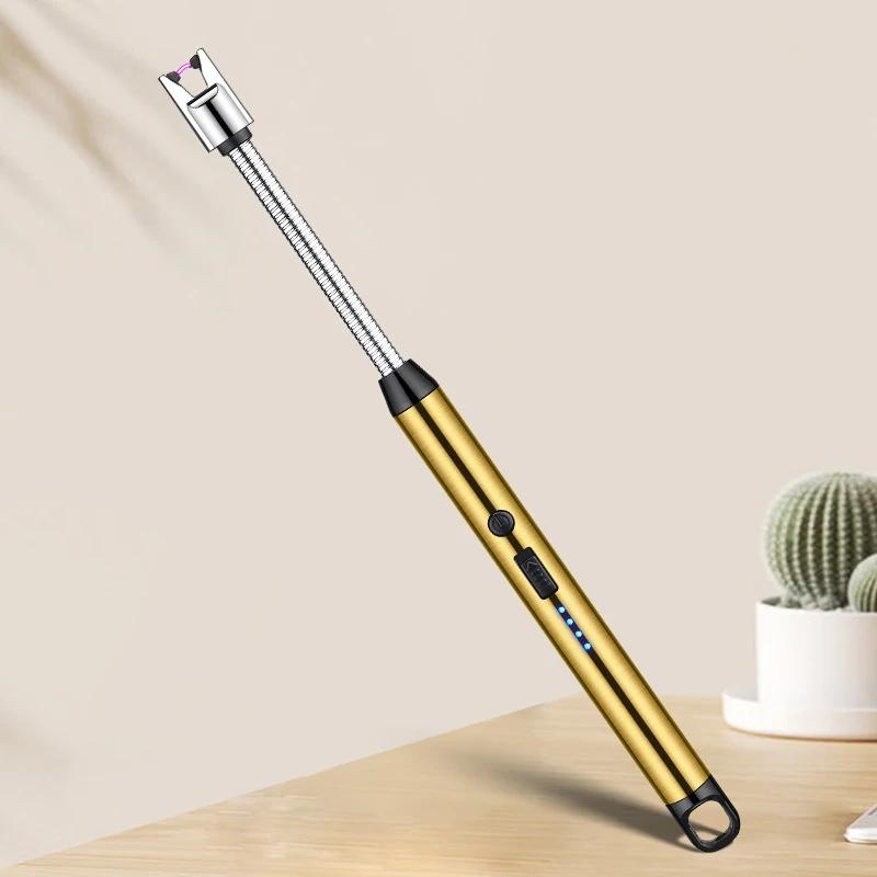Creative Electric Solitary Electronic Pulse Ignition Household Kitchen Artifact Outdoor Windproof Long Range Charging Lighter