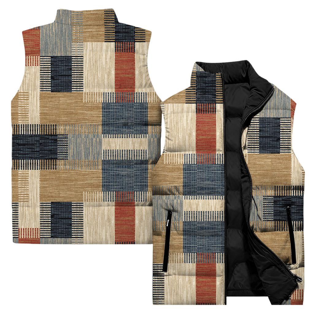 Dámská ležérní a módní vesta bez rukávů s květinovým potiskem, bavlněná bunda