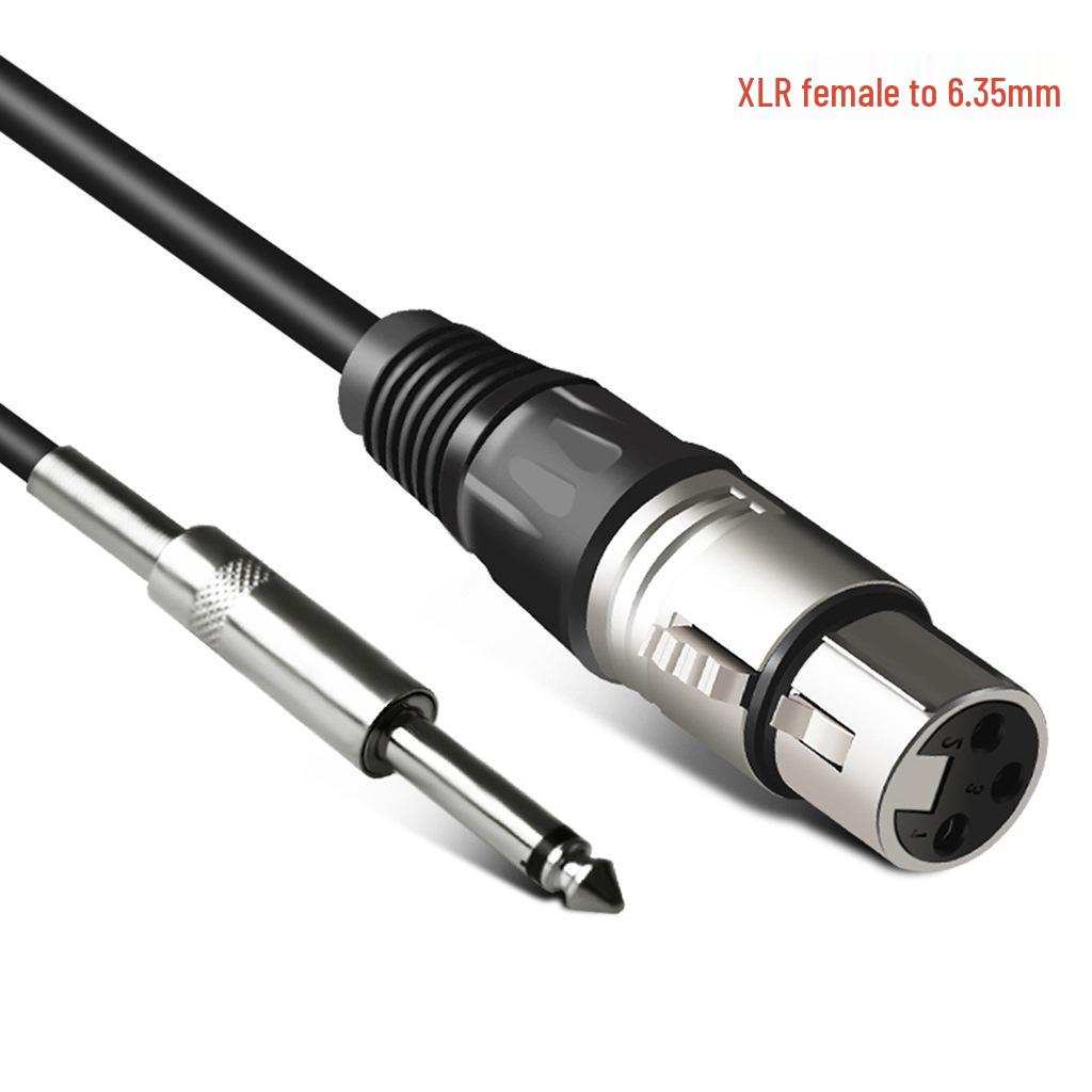 6.35mm to XLR Female Unbalanced Microphone Cable, Audio Mixer Cable - Available in 1.5m/3m/5m/10m Lengths