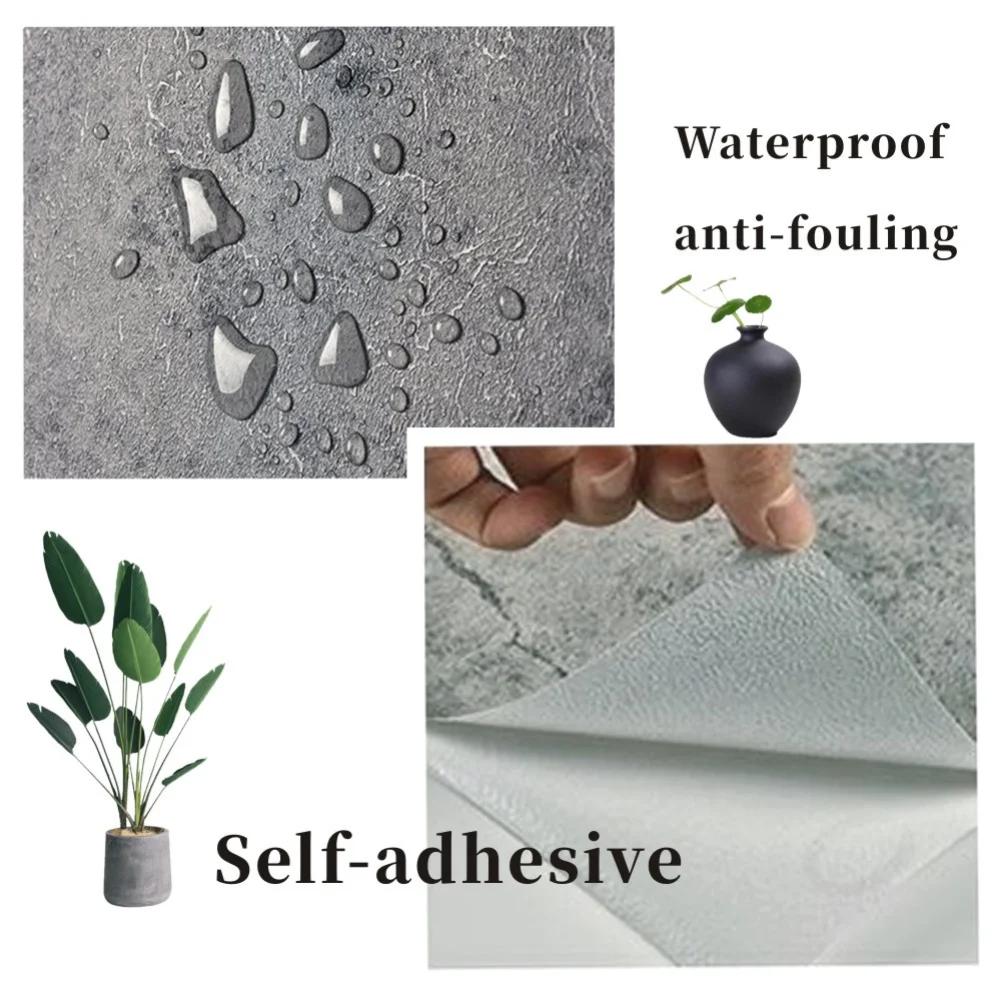 Cement Adhesive Sticker for Furniture Decoration Living Room Wallpaper Bedroom Film Vinyl PVC Waterproof Wallstickers Room Decor
