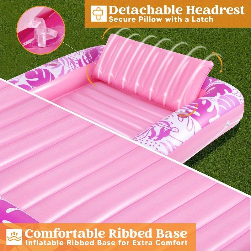 JOYFY Inflatable Tanning Pool Lounger Float 85" x 57" Extra Large Pool Floats for Adult Summer Water Party Gifts