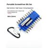 Screwdriver Bit Set 25mm Phillips Flat Hexagonal bits Magnetic