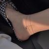 New Fashion 925 Sterling Silver Fishtail Pendant Double Layer Anklets Women Jewelry Summer Beach Charm Foot Chain Bracelet Gift