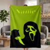Scream Custom Flannel Blankets Soft Warm Cozy Throws for Home Decor Holiday Gifts