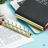 A7 6-Hole Loose-Leaf Planner with Detachable Metal Back Cover and O-Ring Binding Clip