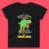 Dinosaur Riding Bicycle Womens T-Shirt Mens Tops Tees Unisex
