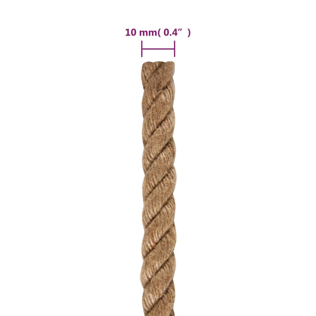 Vidaxl Sznur Jutowy, 25 M Długości, 10 Mm Grubości