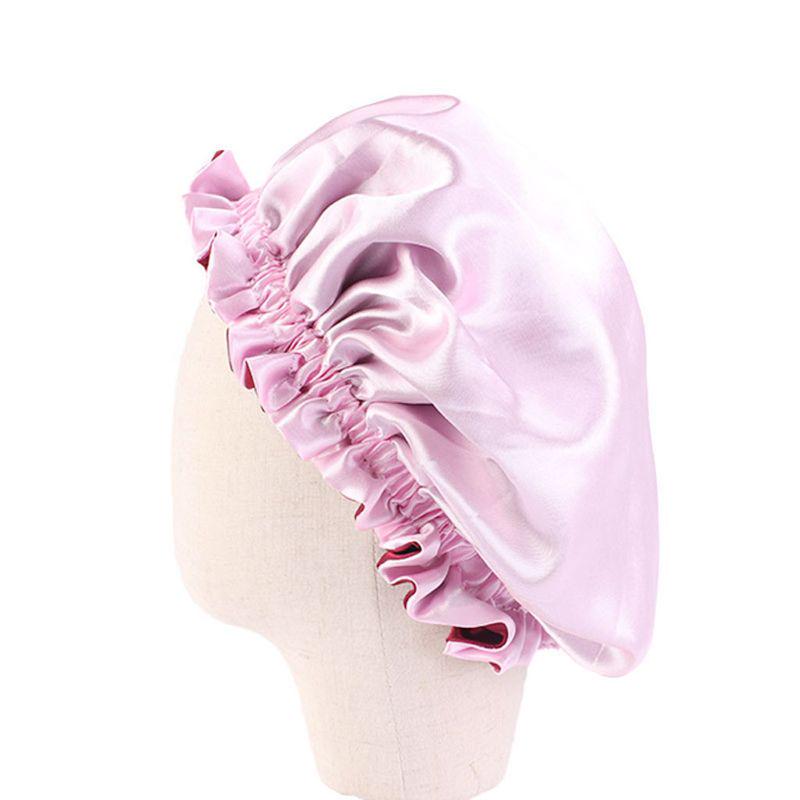 Baby Seiden Satin Haube Verstellbare Schlafhaube Mädchen Nacht Turban Kinder Kopfbedeckung