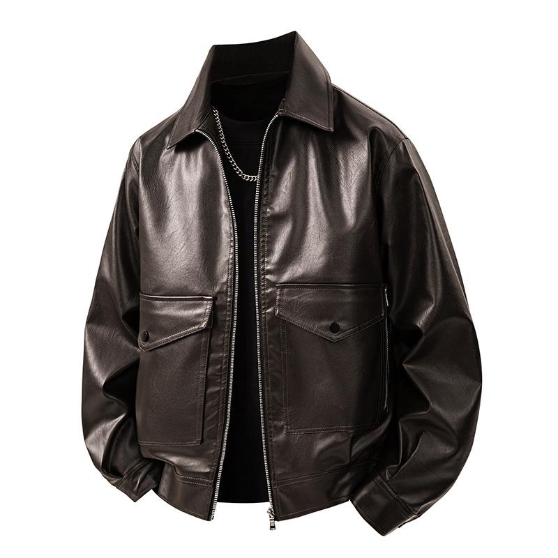 Leather Jacket Men's Spring Men's Slim Fit Jacket