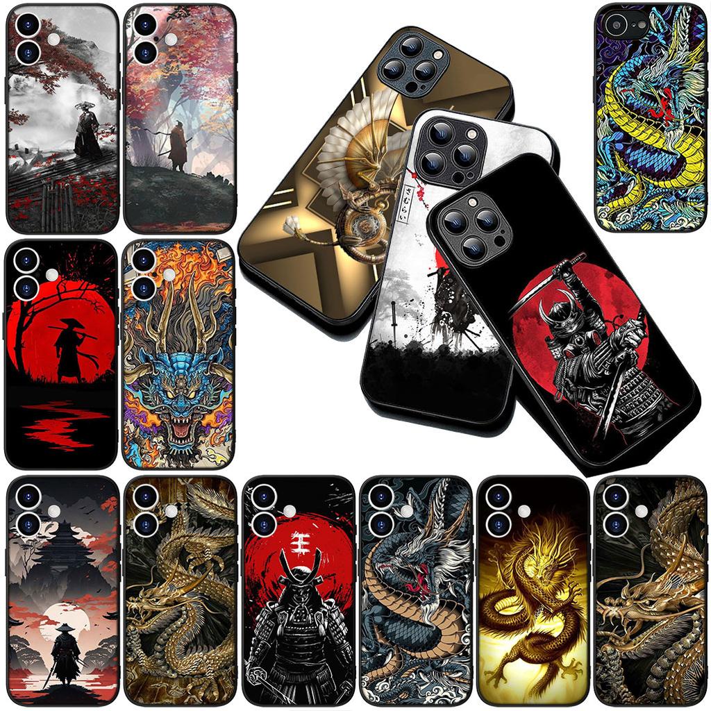 Japan Samurai Skeleton Ninja Dragon Phone Case for Apple iPhone 12 13 Pro Max Mini ProMax X XR Air XS 12Pro 13Pro Cover