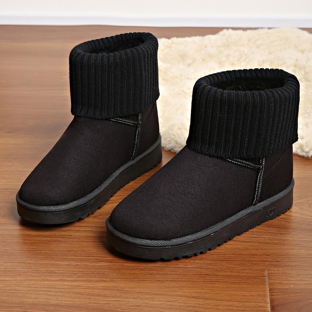 Thick-soled snow boots women's 2025 new winter short snow cotton boots piled and thickened non-slip warm outer cotton shoes