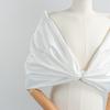 Satin Twist Bridal Shawl Wrap Elegant Short Stole Cover Up Shoulder Cape for Wedding Evening Party Formal Dress