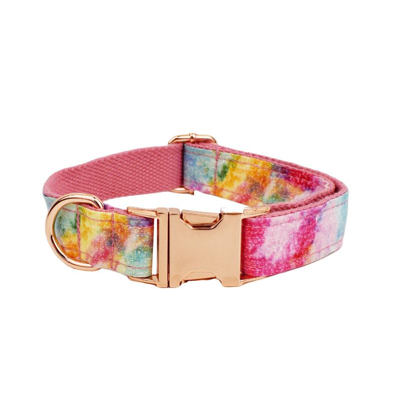 

Foundation bronzing pet collar dog collar leash rose gold buckle XS