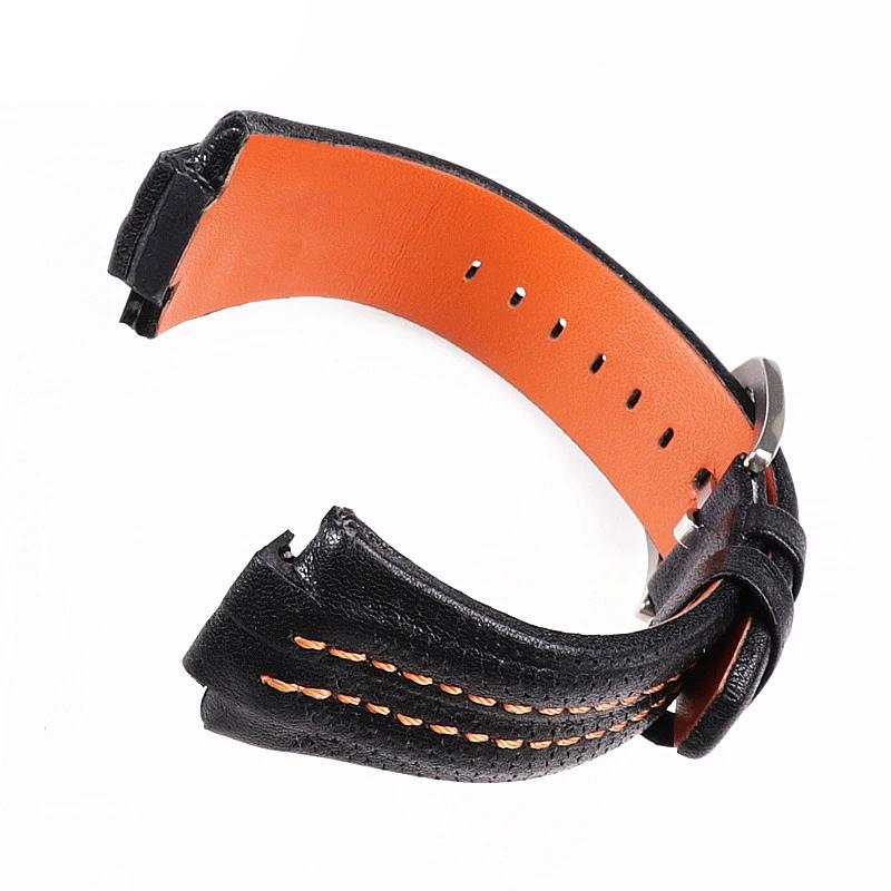 Genuine Leather Watch Strap Convex Mouth 27mmx15mm For Seiko Watchband Sportura Series SNL029P2-SNL021P1 SNL595P2 SNL017P1
