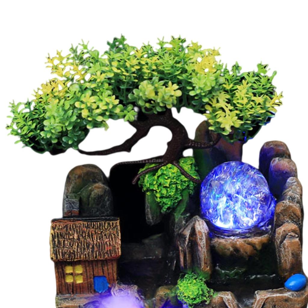 Wasserfallbrunnen mit LED-Lichtern für die Heimdekoration