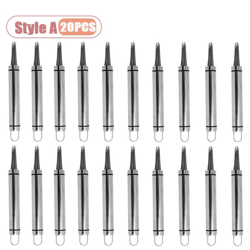 1-20PC Multi Purpose Stainless Steel Shrimp Deveiner Tool for Gutting Fish Chicken Duck Intestine Kitchen Cleaning Gadget Peeler