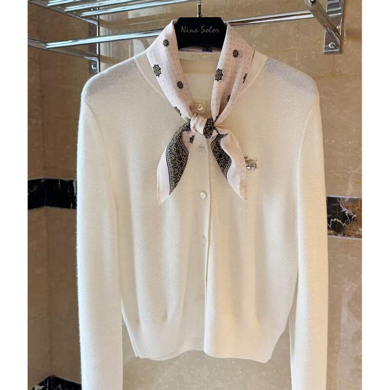 NINA SOLOR Vintage Floral Silk Scarf