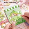 3Pcs Visual Stacking Miniature Landscape Sticker Collection DIY Cabin Scene Sticker  Children Gift