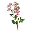 With Leaves Artificial Rose Flower Branch Multi-headed Rose Faux Flowers  Home Office Decor