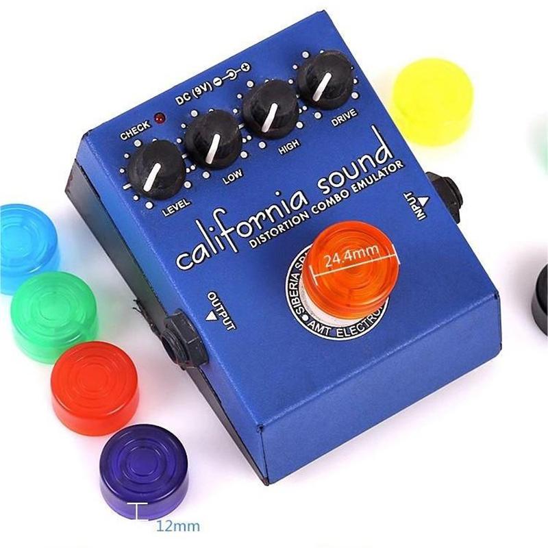 DAIERBUM 1PCS Footswitch Topper Guitar Pedal Topper Multi Color Pedal Button Caps Guitar Pedal Stomp Knobs For Pedal Board