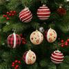 8cm Christmas Hanging Ball Set Glitter Foam Xmas Tree Decor  Tree Ornaments