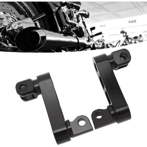 Motorcycle Foot Peg Adjustable Passenger Footpegs Highway Bracket, 360° Rotating Foot Peg Extensions Passenger Highway Peg Clamp Bracket, Sturdy