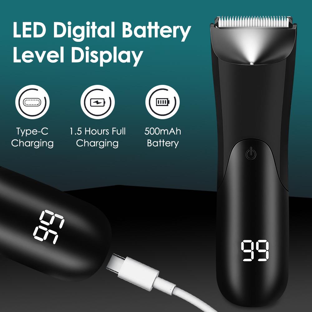 Xiaomi Men's Body Hair Trimmer Epilator Beard Shaver for Groin Chest Armpit Arms Legs - All-In-One Hair Removal Razor