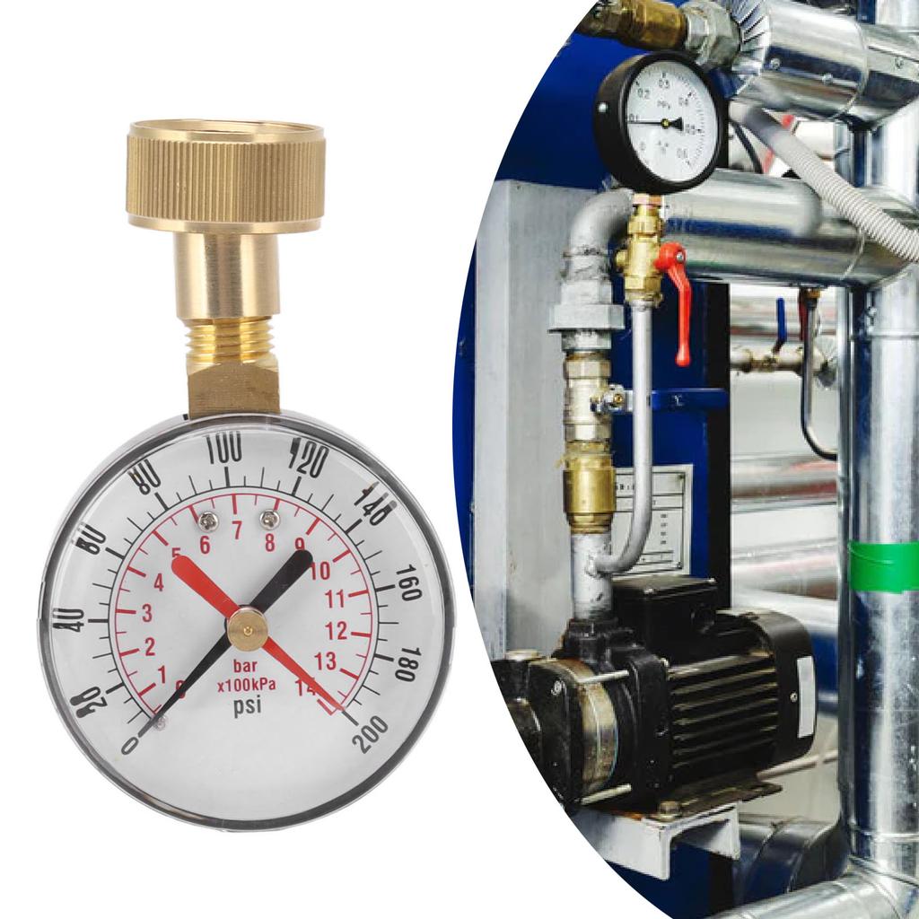 TS-60-200PSI radial pressure gauge 0-200psi 0-14bar 3/4 "water pressure gauge oil pressure gauge air pressure gauge