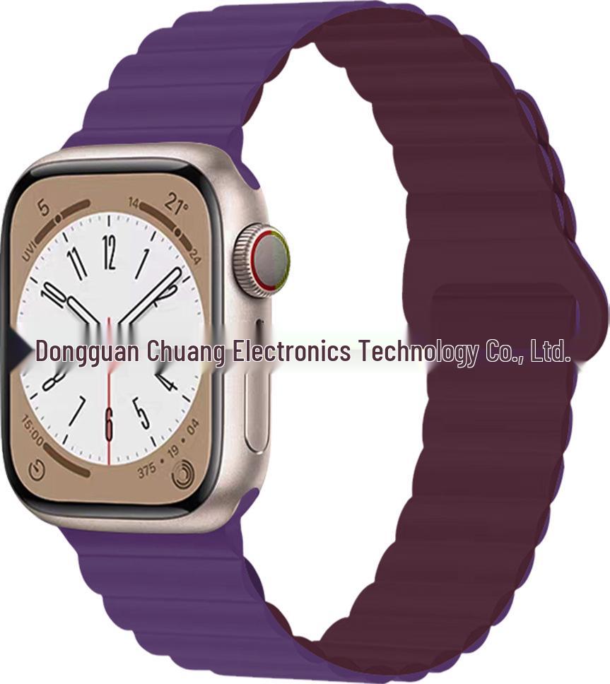 

Two-Color Silicone Strap for Apple Watch 10/SE Creative S9 42/44/45/46/49mm