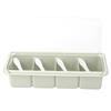 4 Compartments Seasoning Box Spice Rack Organizer Condiment Holder Container(Green)