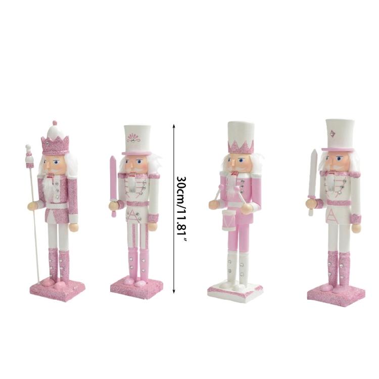 Nutcrackers Festive Christmas Home Decor Wood Walnut Cracker Soldier Puppet