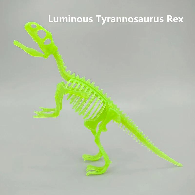 DIY Assembly Jurassic Dinosaur Fossil Skeleton Mosasaurus Tyrannosaurus Action Figure Collection Ingenious Model Kid Toy