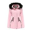 Women's Hooded Plus Velvet Corduroy Coat Ladies Winter Cotton Coat Thickened Mid-length Warm Jacket