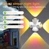 USB Smart Motion Sensor Novelty Lamp 4 Side Lighting 3 Modes Wall-Mounted Atmosphere Lamp for Bedroom Halloween Christmas Decor