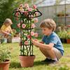 Garden Trellis Vertical All-Weather Umbrella Shape Trellis for Climbing Plants Outdoor for Vines Flowers Pea Bean Tomato