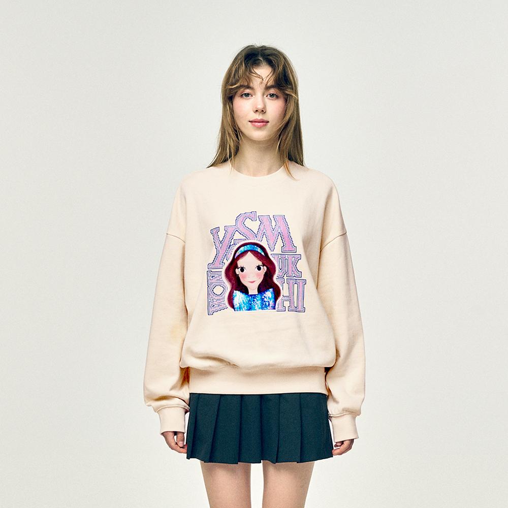 Yugsimwon Pixel Lettering Sweatshirt F Luna