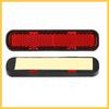 Front Lower Fork Reflector Sticker Rear Saddlebag Reflective Cover Universal Oval Red 2 Pcs Auto Replacement Parts